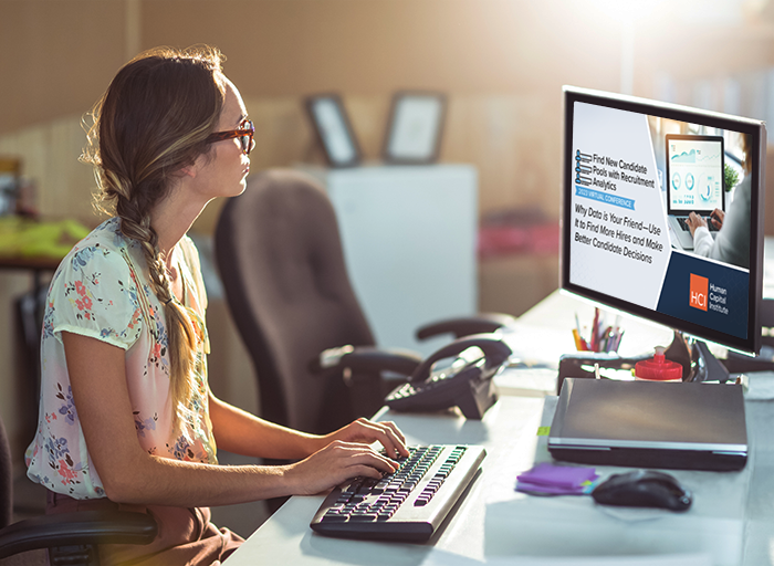 Person looking at computer screen